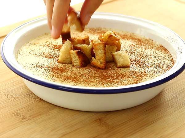 Las gachas, krim Andalusia dengan adas hijau dan kayu manis - Persiapan langkah 7