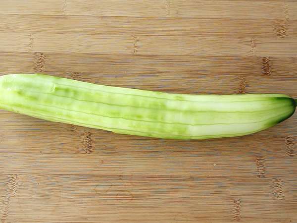 Kue mangkuk mentimun dan hummus vegan - Persiapan langkah 1