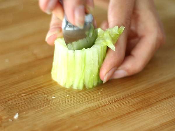 Kue mangkuk mentimun dan hummus vegan - Persiapan langkah 3