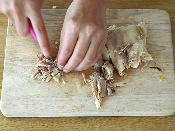 Rillettes ayam mustard pistachio - Persiapan langkah 3