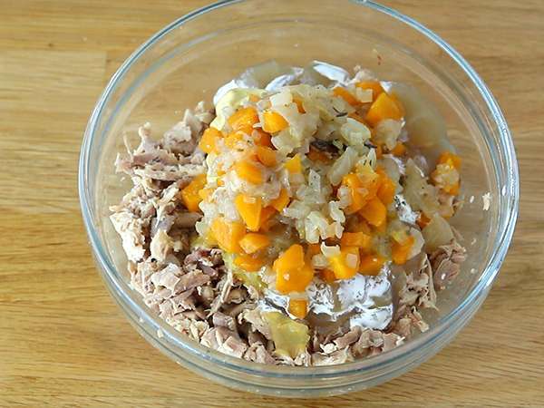 Rillettes ayam mustard pistachio - Persiapan langkah 4