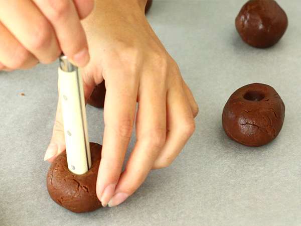 Biskuit Nutella - Persiapan langkah 3