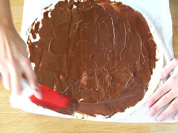 Pohon cemara dengan Nutella untuk dibagikan - Persiapan langkah 1