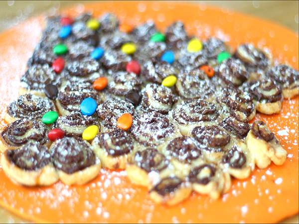 Pohon cemara dengan Nutella untuk dibagikan - Persiapan langkah 5