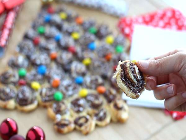 Pohon cemara dengan Nutella untuk dibagikan - Persiapan langkah 6