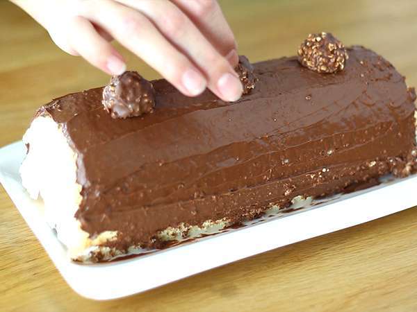 Log Natal dengan Ferrero Rochers - Persiapan langkah 10