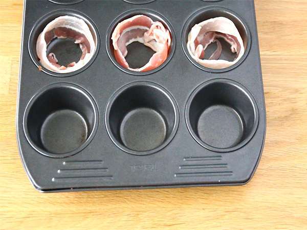 Muffin daging asap - Persiapan langkah 1