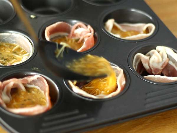 Muffin daging asap - Persiapan langkah 3