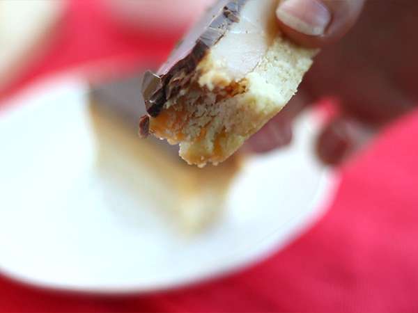 Twix buatan sendiri, atau Jutawan Roti Pendek - Persiapan langkah 8