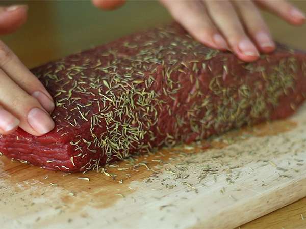 Bündnerfleisch atau dendeng daging sapi - Persiapan langkah 1