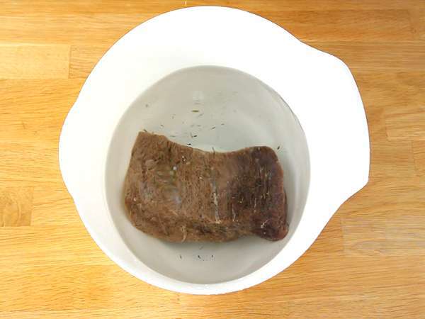 Bündnerfleisch atau dendeng daging sapi - Persiapan langkah 3