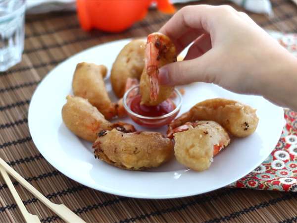 Gorengan udang - Persiapan langkah 5