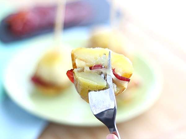 Sandwich raclette kentang - Persiapan langkah 5