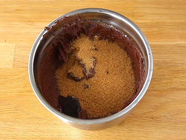 Brownies vegan, bebas telur dan susu - Persiapan langkah 2