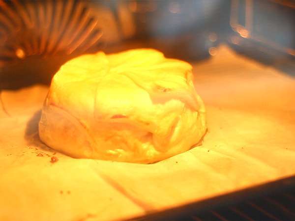 Kue puff pastry Camembert ham dan bawang bombay - Persiapan langkah 4