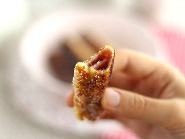 Roti dibungkus dengan selai - Persiapan langkah 5