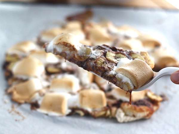 Pisang manis dan pizza cokelat - Persiapan langkah 5