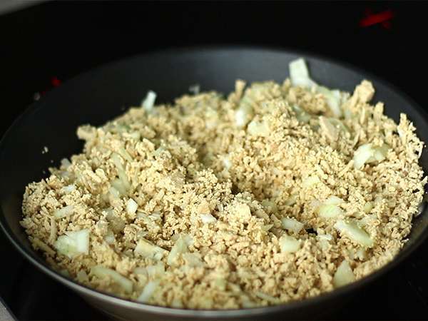 Pai gembala vegan dengan cukini dan tahu - Persiapan langkah 2