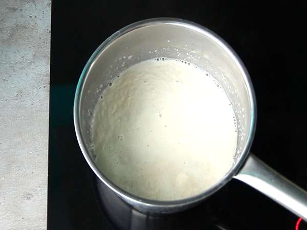 Panna cotta kelapa vegan - Persiapan langkah 2