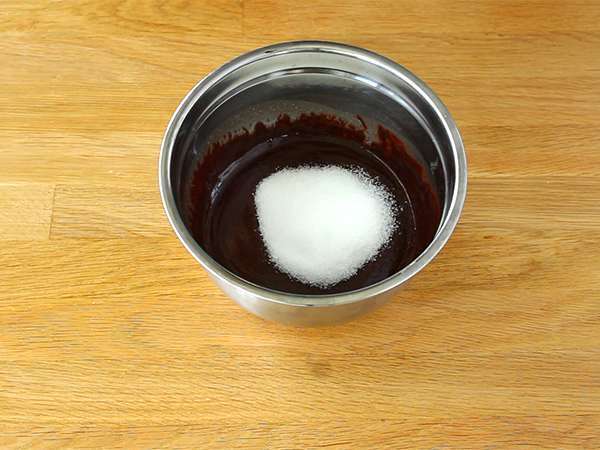 Fondant cokelat bebas gluten - Persiapan langkah 1