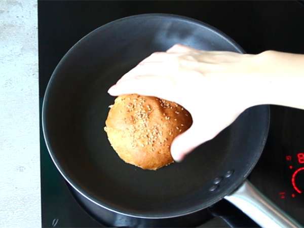 Burger kacang merah vegetarian - Persiapan langkah 5