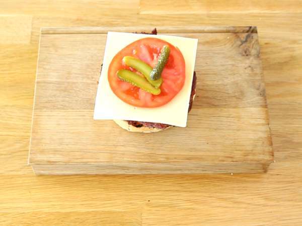 Burger kacang merah vegetarian - Persiapan langkah 8