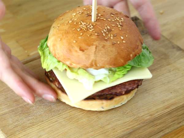 Burger kacang merah vegetarian - Persiapan langkah 9