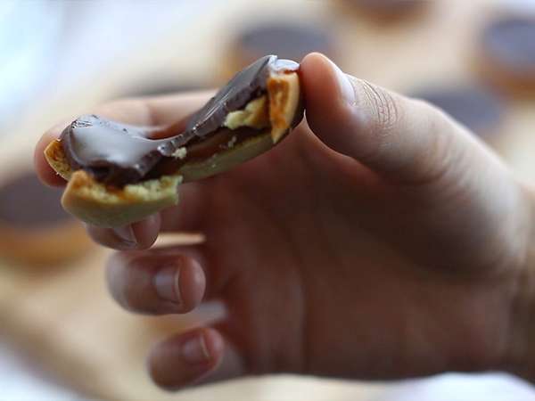 Tartlet karamel dan cokelat - Persiapan langkah 9