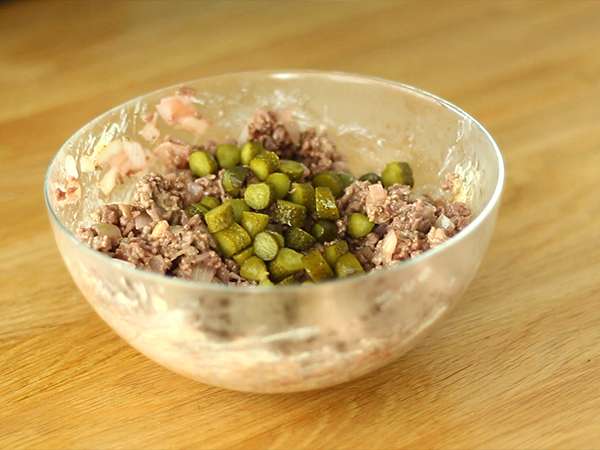 Pai hamburger, burger keju untuk dibagikan! - Persiapan langkah 3