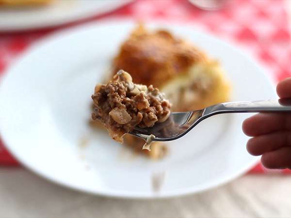 Pai hamburger, burger keju untuk dibagikan! - Persiapan langkah 7