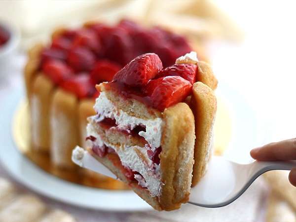 Kue pendek stroberi yang cepat dan mudah - Persiapan langkah 8