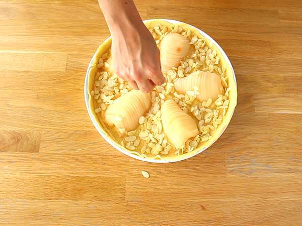 Tart almond dan pir, atau Bourdaloue yang terkenal - Persiapan langkah 5