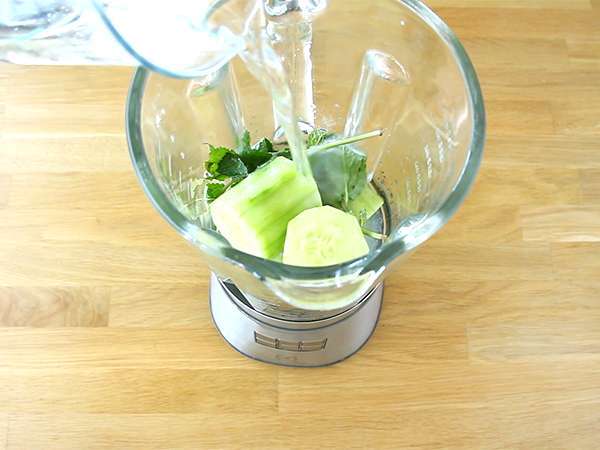 Cucumber Mojito, koktail non-alkohol - Persiapan langkah 1