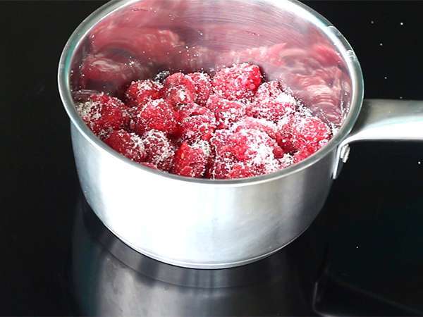 Mousse raspberry - Persiapan langkah 1