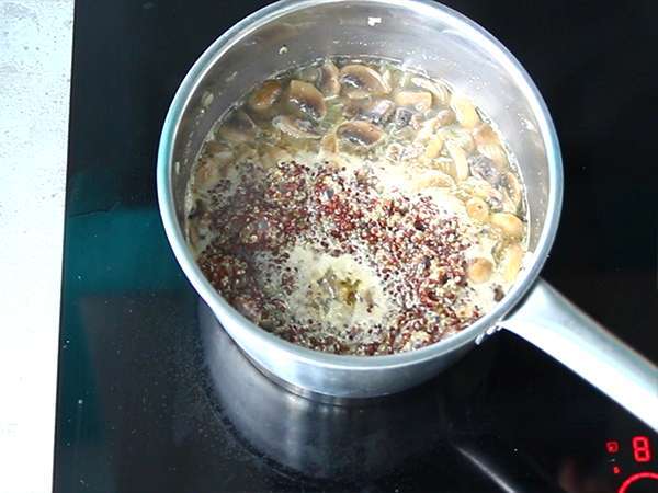 Quinoa dan risotto jamur - Persiapan langkah 3
