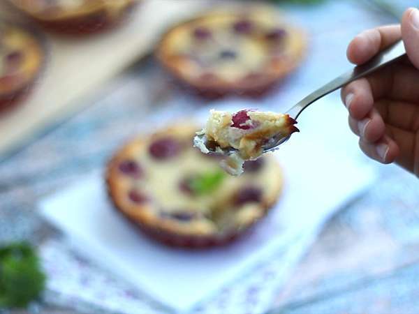 Clafoutis ceri mini bebas gluten - Persiapan langkah 5