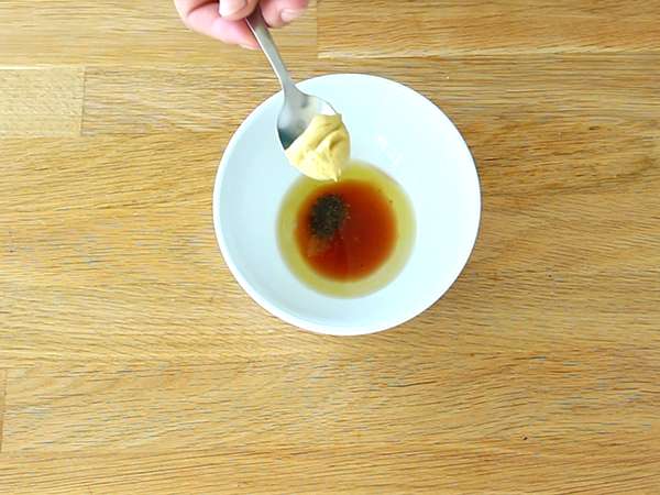 Salad kacang panjang dengan bacon - Persiapan langkah 4