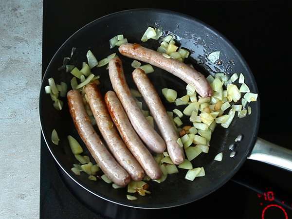 Sosis dalam anggur putih - Persiapan langkah 2