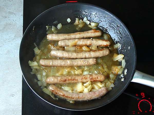 Sosis dalam anggur putih - Persiapan langkah 3