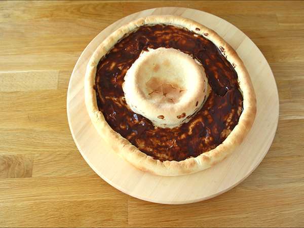 Pizza dengan Kit Kat dan yoghurt Chocolate Danette - Persiapan langkah 4