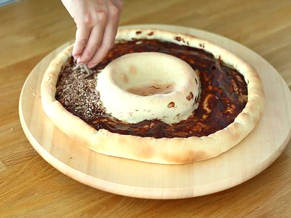 Pizza dengan Kit Kat dan yoghurt Chocolate Danette - Persiapan langkah 5