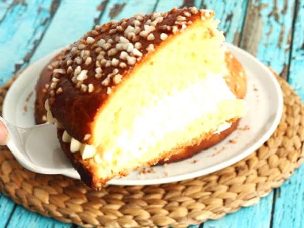 Tarte tropézienne dijelaskan langkah demi langkah - Persiapan langkah 12