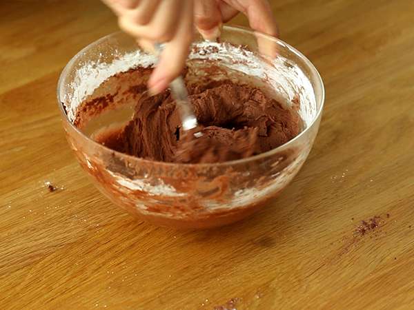 Roti pendek Wina dengan kakao - Persiapan langkah 3