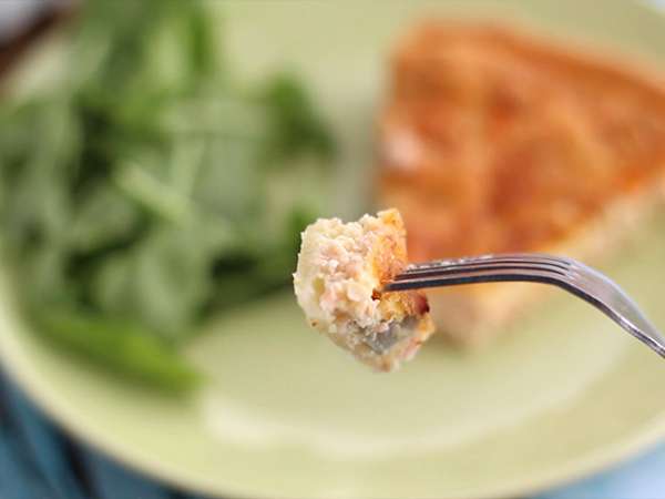 Quiche salmon yang cepat dan mudah - Persiapan langkah 6