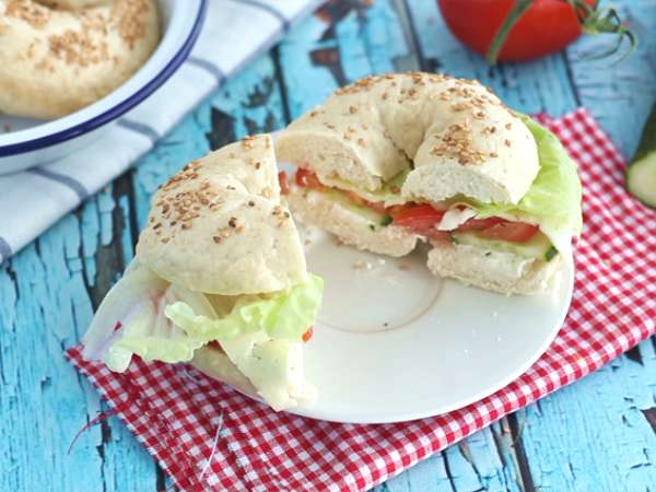 Bagel vegetarian - Persiapan langkah 5