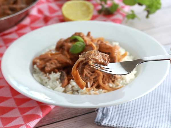 Stroganoff daging sapi yang cepat dan mudah - Persiapan langkah 7