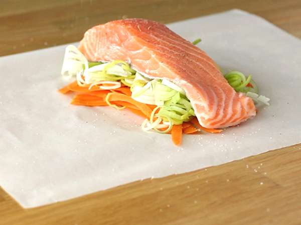 Papillote salmon - Persiapan langkah 3