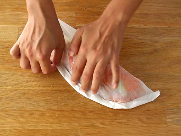 Papillote salmon - Persiapan langkah 4