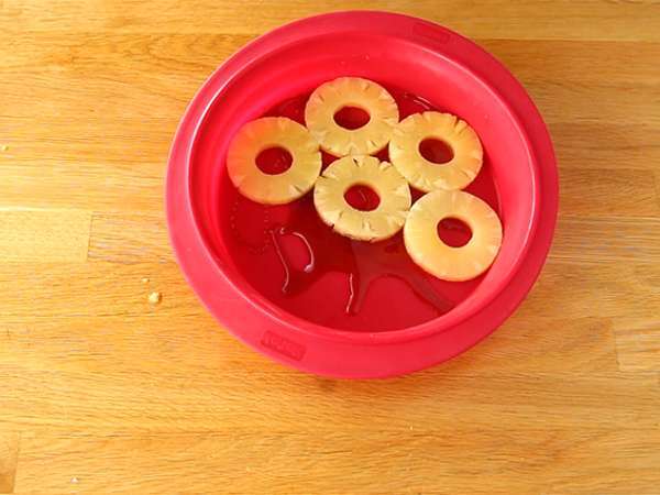 Kue nanas terbalik yang mudah - Persiapan langkah 1