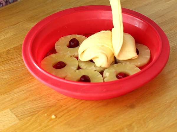 Kue nanas terbalik yang mudah - Persiapan langkah 5